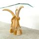 Vintage faux tusk console table, 1980s