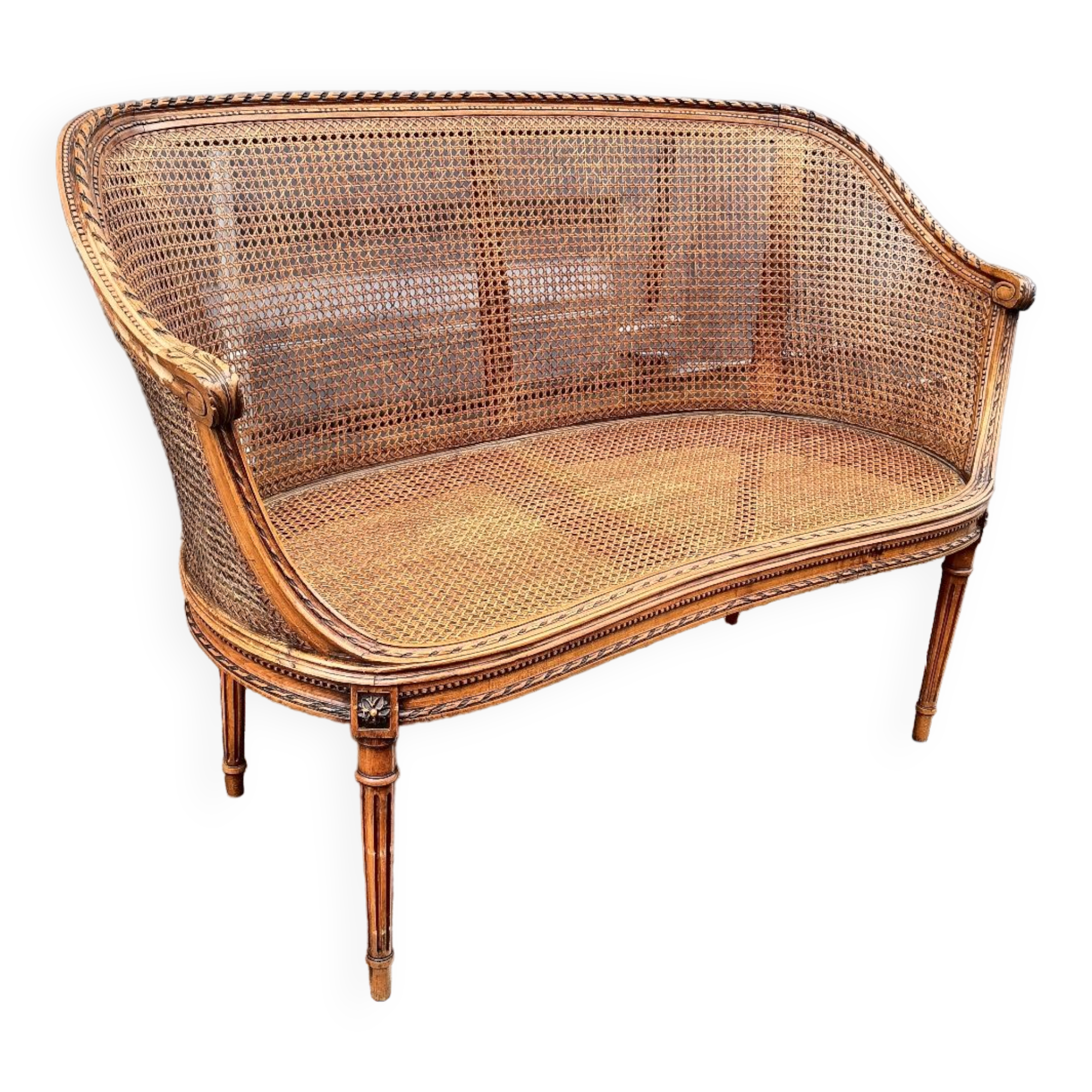 Bench 2 places old style louis xvi