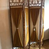 Bamboo and velvet screen