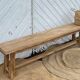 Banc de ferme ancien en bois massif brut 1m90