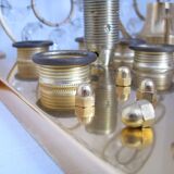 Lampe murale doré, cristaux de verre des années 1960