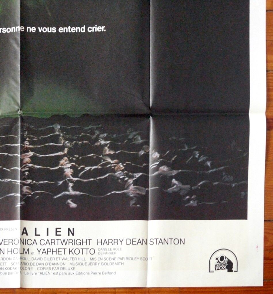 Original movie poster "Alien the 8th passenger" Ridley Scott
