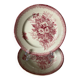 2 Onnaing Terre de Fer plates, Eglantines model, circa 1900