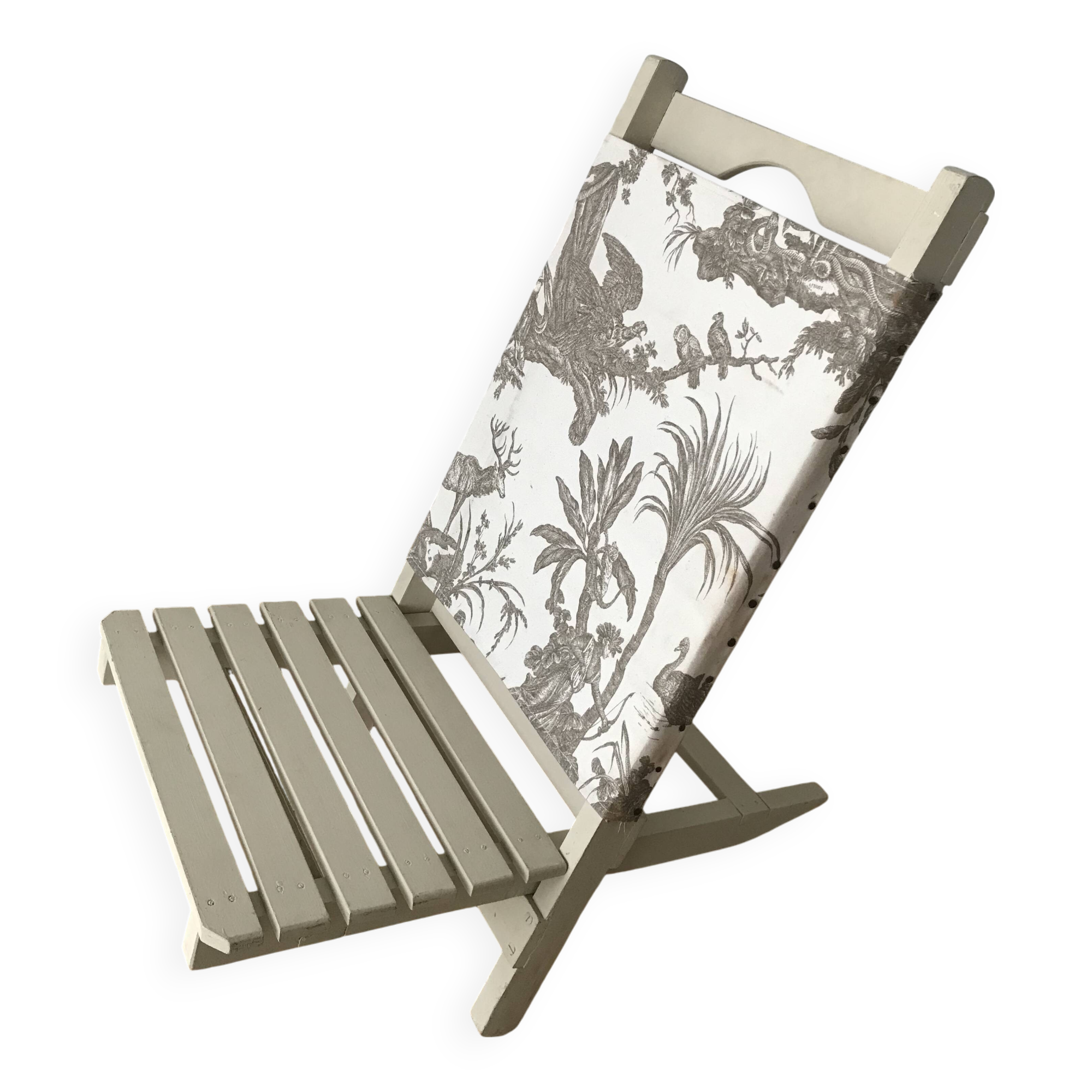 chaise pliante en bois vintage