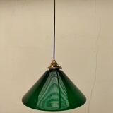 Old green opaline lamp