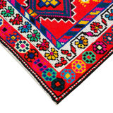 Tapis de coureur turc multicolore unique noué à la main 83 cm x 385 cm