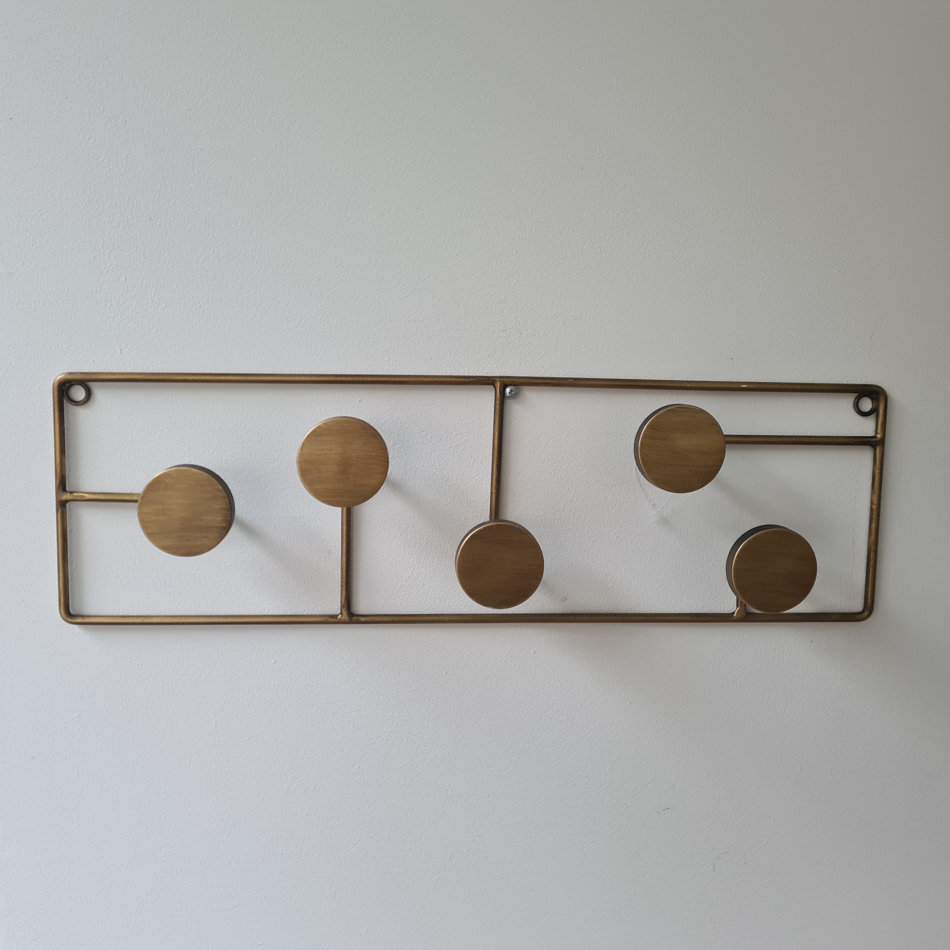 Metal coat rack: 5 hooks