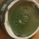 Vintage green ceramic vase 50s Belgium