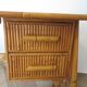 Vintage design - beautiful retro desk in bamboo wood and rattan - 2 drawers - 60s