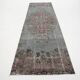 Tapis de course vintage bordeaux doux fait à la main 3x9