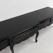 20th Century Louis XV style black low sideboard, France