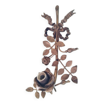 Bronze and gilded metal wall sconce in Louis XVI style.