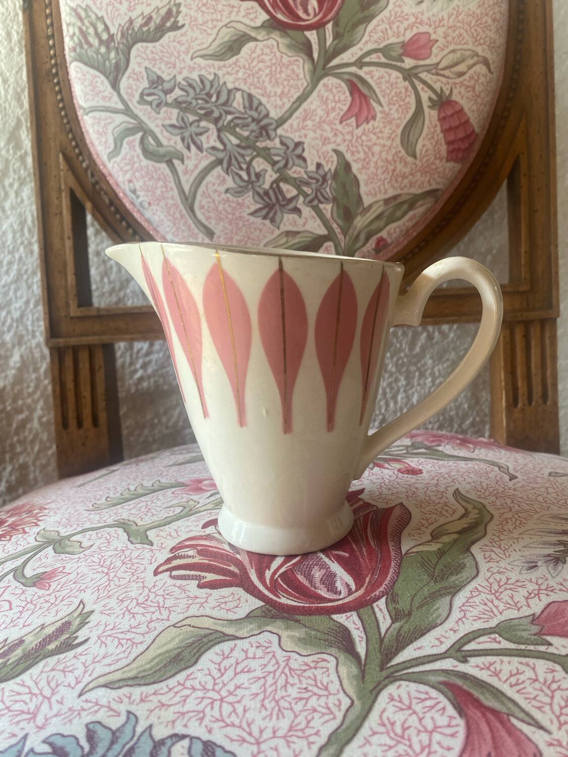 Vintage Digoin earthenware milk jug