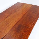 Industrial Bistro Table in Wood and Wrought Iron -