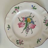 12 antique floral plates bistro & guest table style