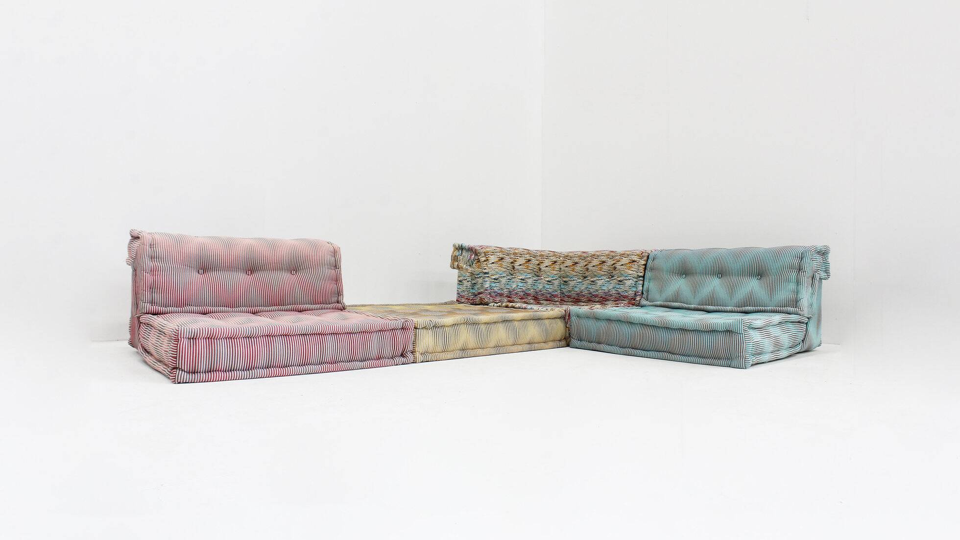 Roche Bobois Mah Jong modular sofa Missoni fabric design by Hans Hopfer