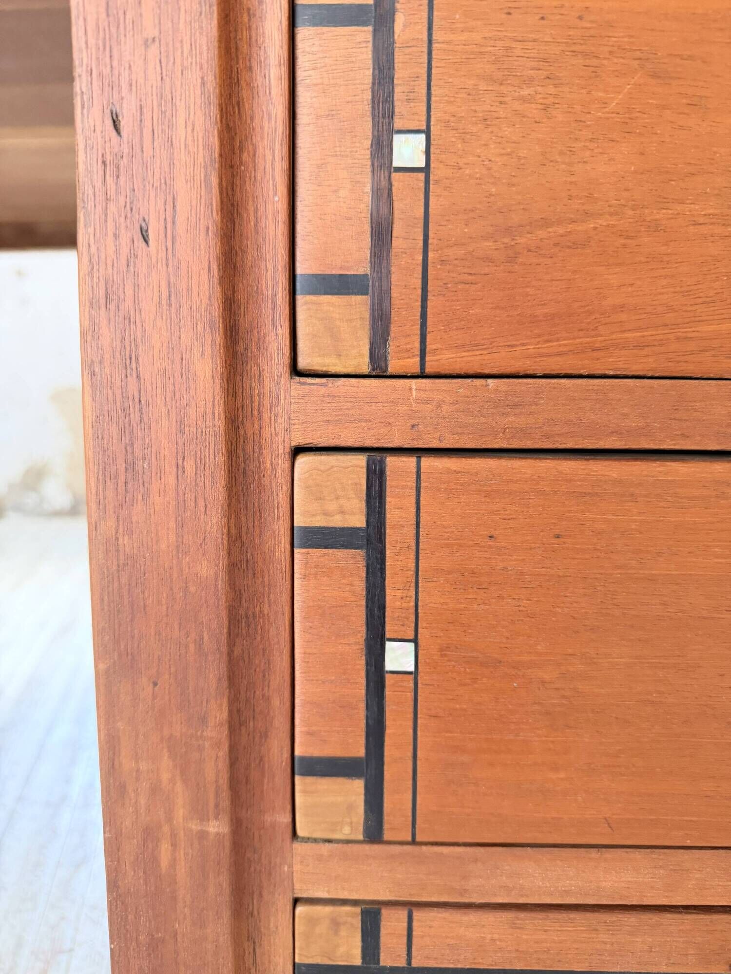 Double-sided walnut counter desk 1900