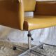 Modernist office armchair in yellow faux leather - 1950s