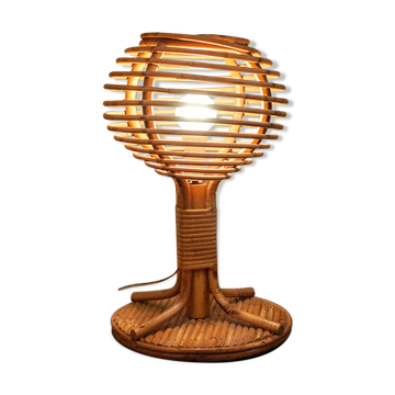 Table lamp in rattan Italia Anni '60