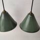 Enamelled sheet metal cone pendants