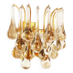 Gilt and crystal glass teardrop sconce by Christoph Palme