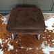 Velvet pouf adjustable footrest