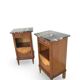 Tables de chevet italiennes en placage d'acajou avec de splendides