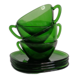 Set of 4 cups and under cups Vereco