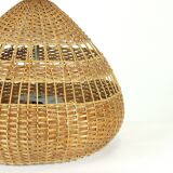 Vintage rattan ceiling light, Czechoslovakia 1960s