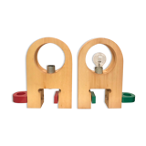 Pair of "clamp-joint" lamps, Italy 1970