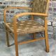 Dutch armchair rope and wood Vroom & Dreesman vintage 1960