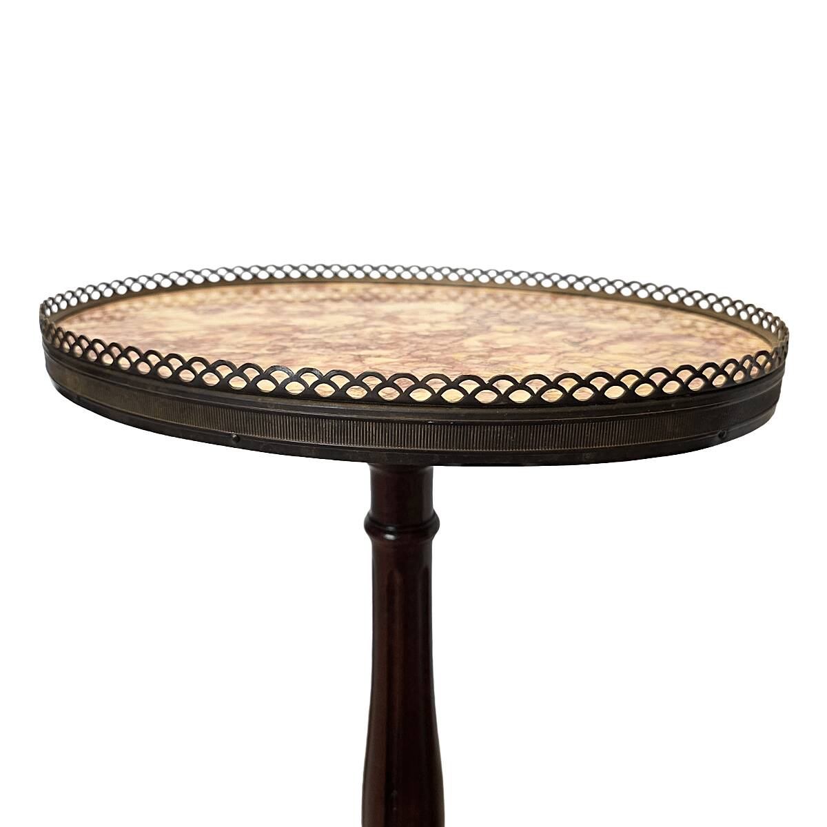 Table d'appoint de style classique français avec plateau en marbre, années 1960/70.