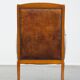 Sheep leather Art Deco design armchair combined with wood