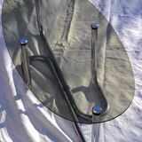 Table 70s glass/chrome