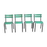 Lot of 4 garden chairs stackable