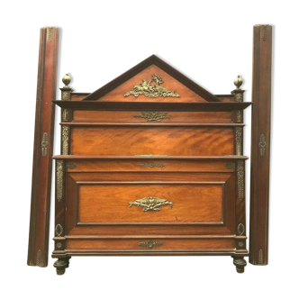 Napoleon period bed in mahogany and veneer XIX century