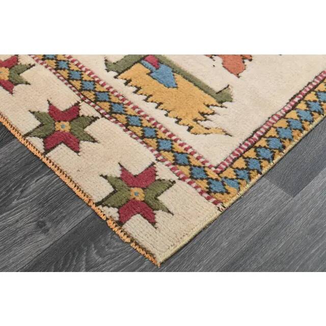 1970s Vintage Turkish Oushak Handmade Wool Cotton Orange Area Rug 175x329