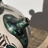 Hand-painted Picasso style ceramic bird jug signed Punter