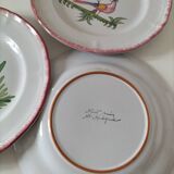 Set of 3 vintage Sainte-Radegonde earthenware plates