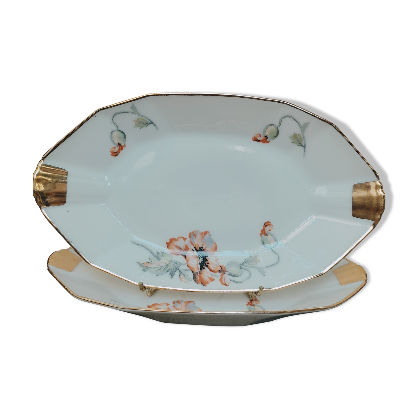 2 art deco porcelain raviers