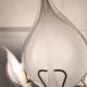 Vintage 1970s Franco Luce Murano Glass Ceiling Chandelier Made in Italy