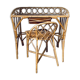 Bureau et chaise en rotin pour enfant