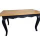 Louis xv style table in black patinated oak