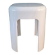 Stool - Vintage white plastic side table