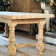 Solid wood farmhouse table