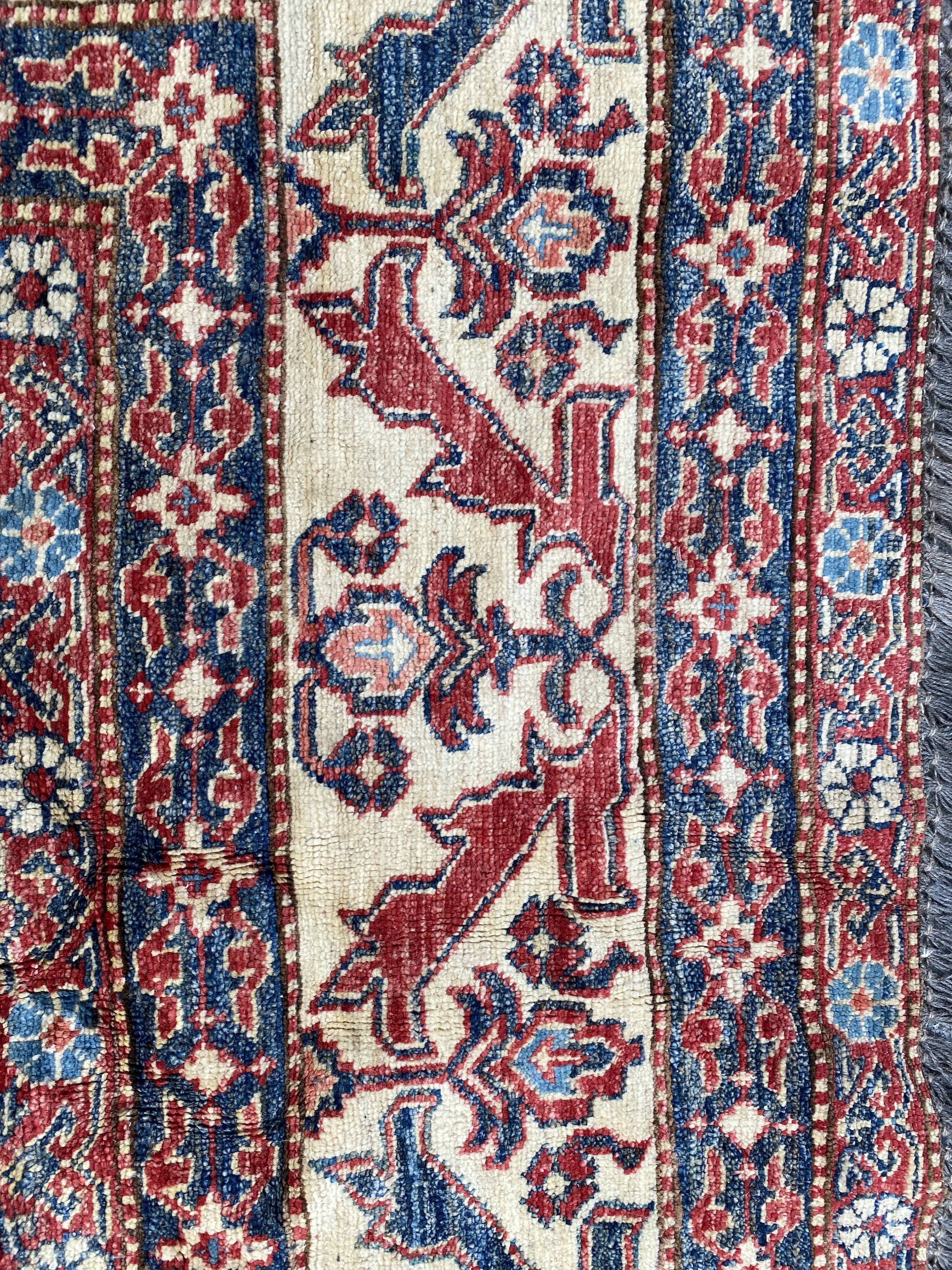 Large vintage rug Chobi Afghan handmade 274x404 cm