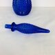 Carafe Empoli Italian bottle blue diamond glass, vintage