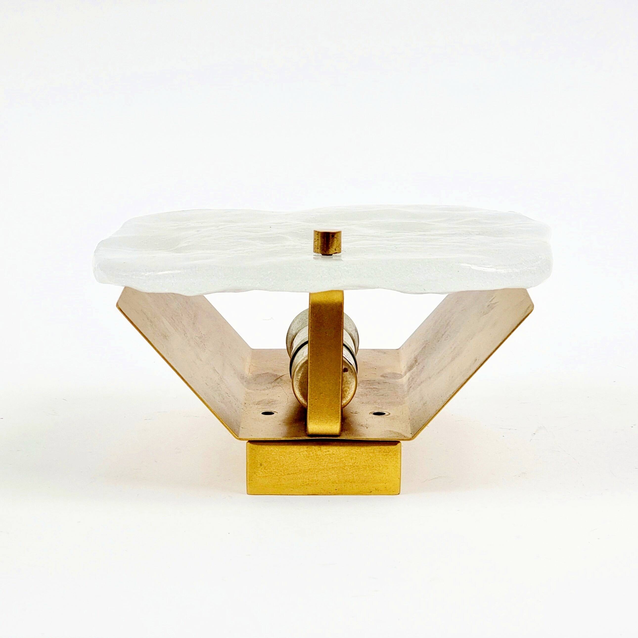 Mid-Century Frosted Glass Wall Light/Sconce from Kalmar, Austria, 1960s