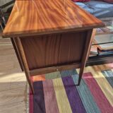 Vintage Scandinavian desk from the 1960s – Mahogany veneer – Dovetail joint