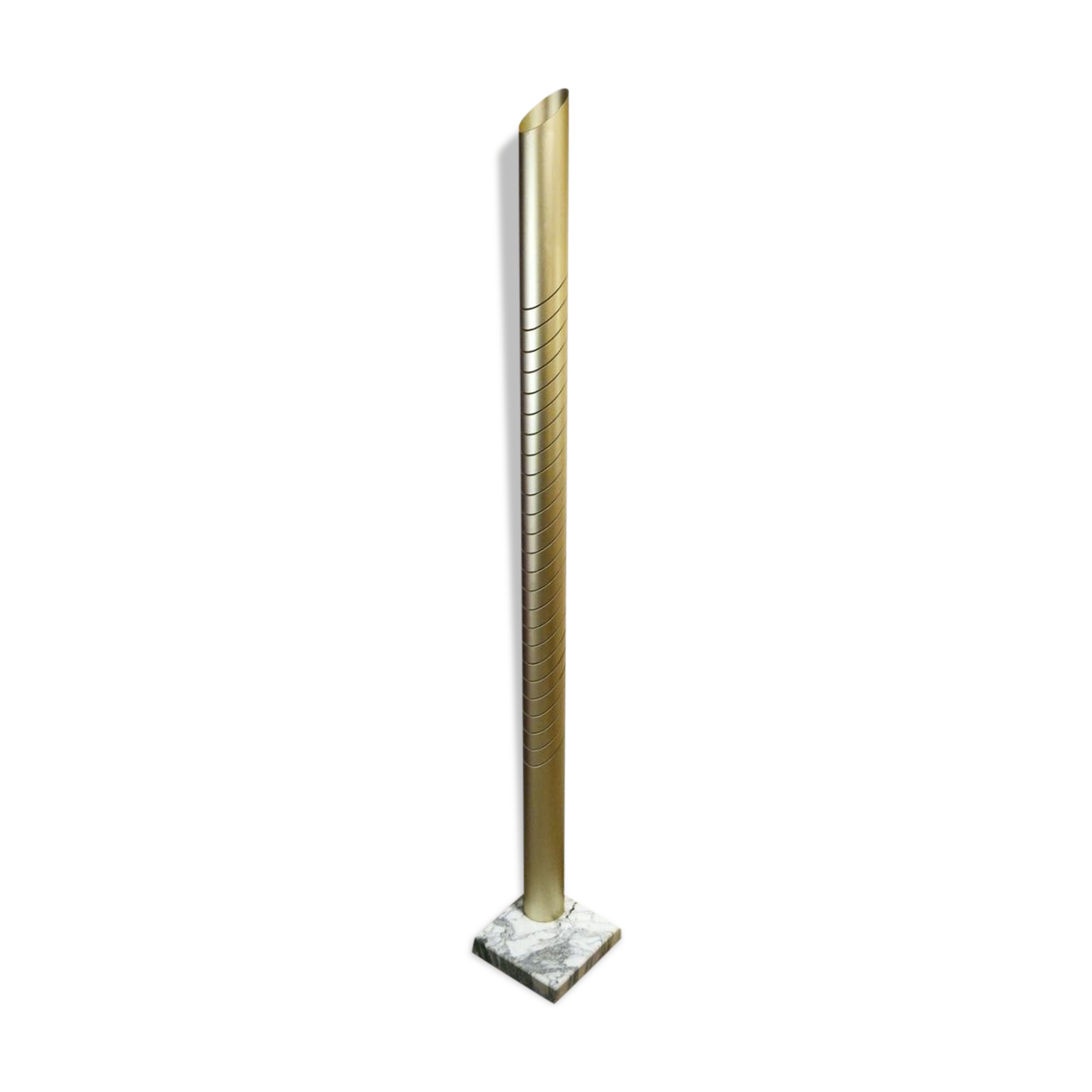 Italian Tronconi Aluminum and Marble Floor Lamp, 1970